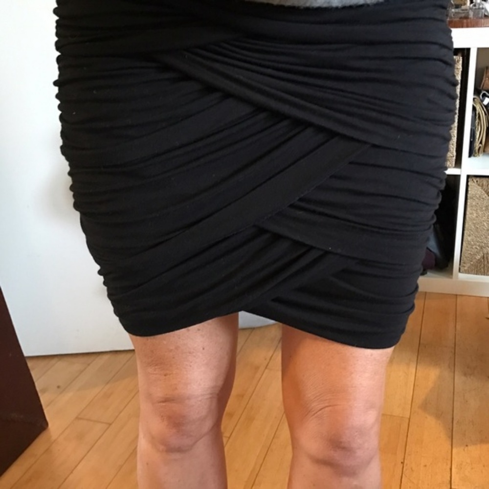 Leifsdottir Anthropologie tiered black skirt 2